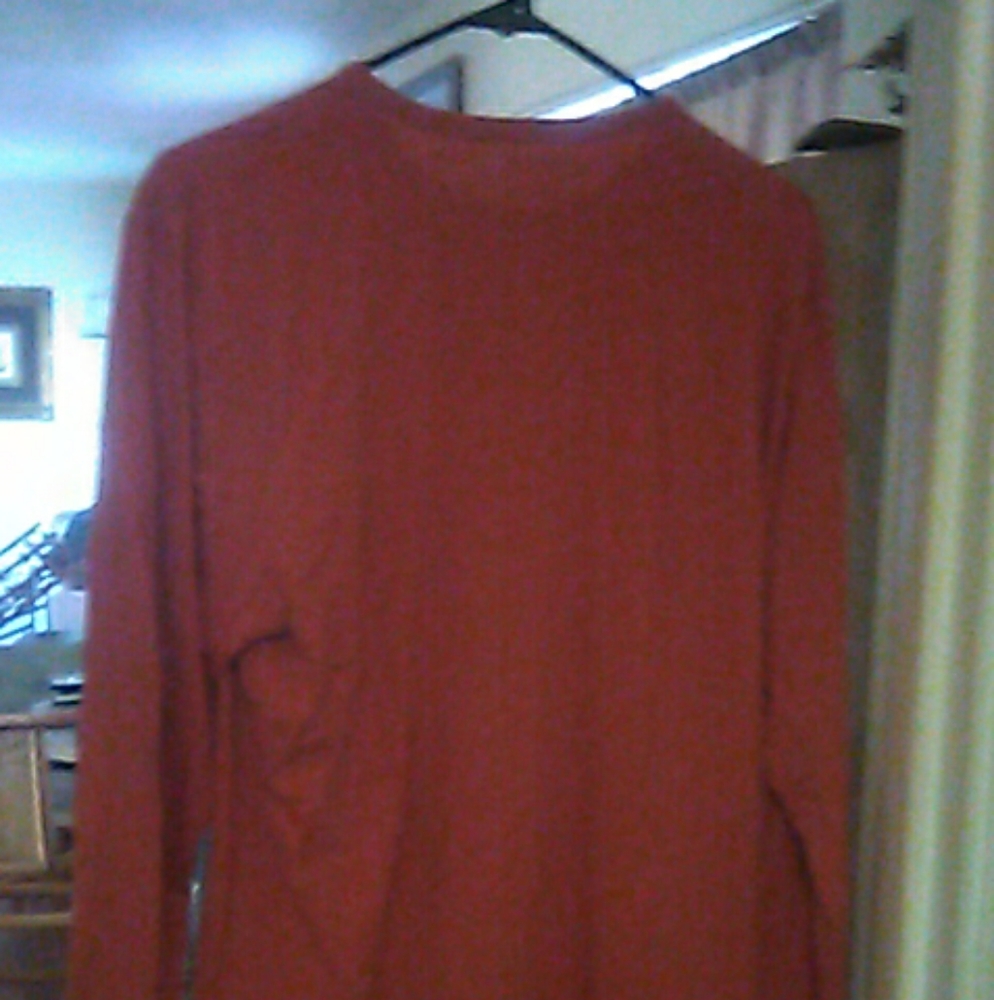 Banana republic orange long sleeve shirt